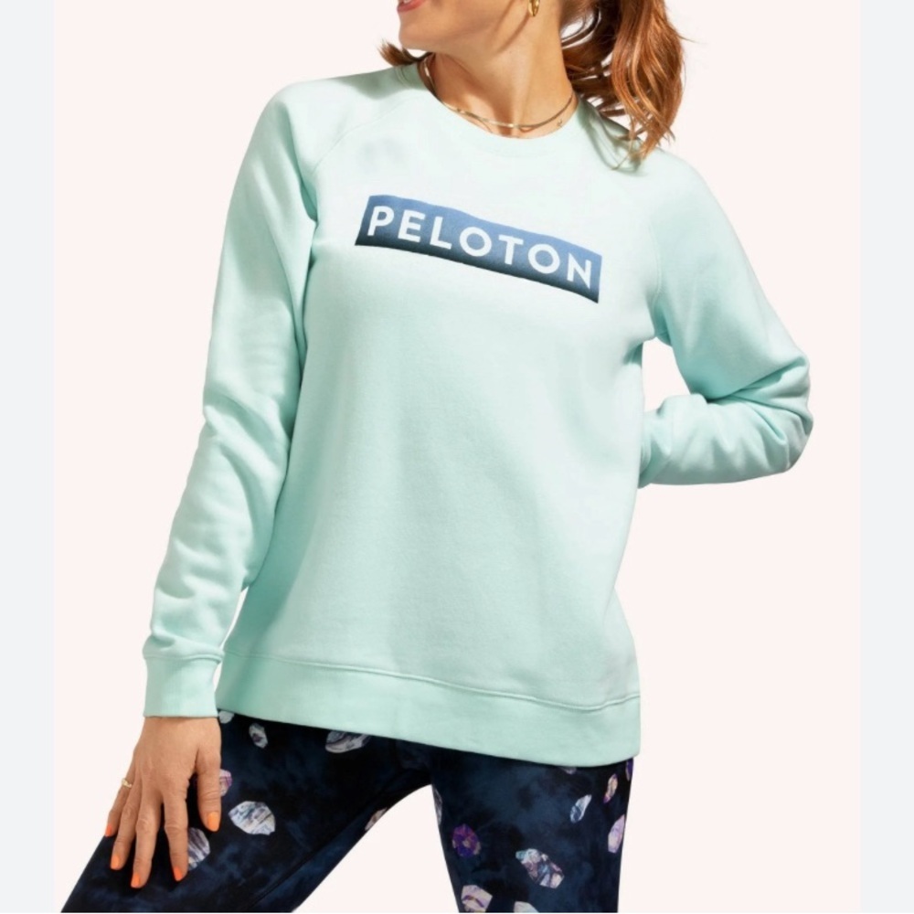 Peloton Sweater Extra Small Cotton Blend Graphic Sweater Cozy Workout